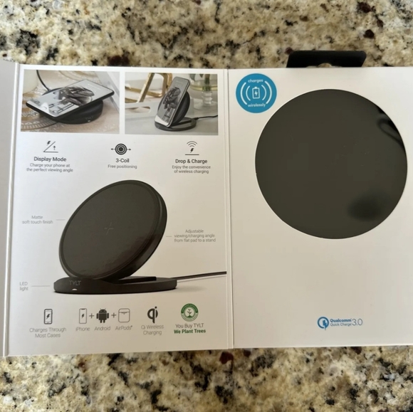 NEW Crest TYLT Convertible Charging Pad & Stand Fastest Wireless Charger SEALED - Picture 3 of 3